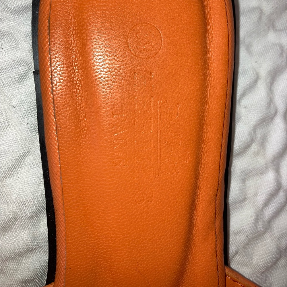 Orange Hermes size 39 cut out sandals
